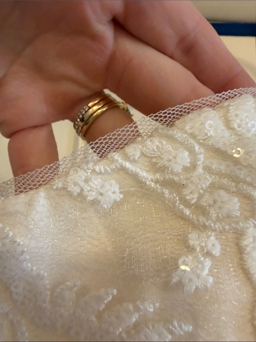 Jenny Yoo Bridal Gown size 10 Strapless Ivory Lace Gown sequins bride long maxi - Picture 13 of 16
